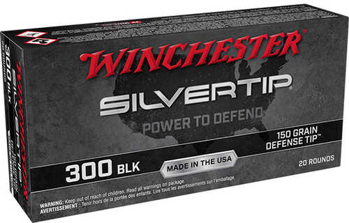 Winchester Silvertip Hollow Point Defense 300 Black 150gr Ammo 20 Round